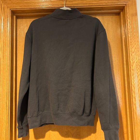 Unisex Gray Quarter-Zip Sweatshirt - Picture 2 of 3